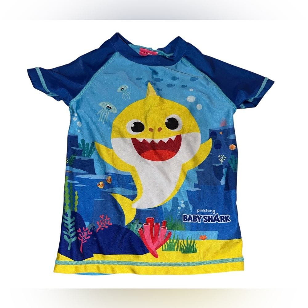 Boys baby shark swim shirt